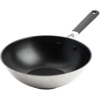KitchenAid Classic Stainless Steel Wokpfanne 28cm Silber, - Antihaftbeschichtung