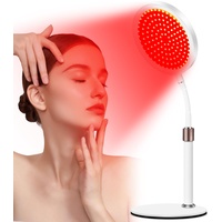 Red Light Therapy, 660nm &850nm Rotlicht Infrarotlampe mit Timer, 100LEDs 3-in-1 Chip Redlicht Therapie, Rotlichtlampe mit Sockel, für Haut, Schmerzlinderung