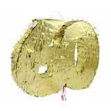 Pinata Zahl 60 gold metallic 60. Geburtstag