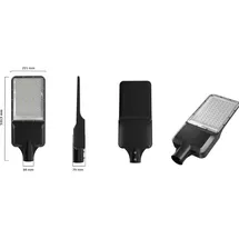 enovalite LED Straßenleuchte 300 W 4300lm 6500K Tageslichtweiß Mastleuchte IP65