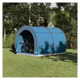 vidaXL Fahrradgarage mit Dach mit Speicher Faltgarage 256 x 222 x 182 cm Blau