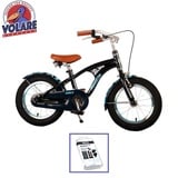 Kinderfahrrad Volare Miracle Cruiser - 14 Zoll - Matt Blau - Inklusive WAYS Reifenreparaturset - Blau