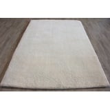 Sona-Lux Teppich Berber Teppich Wollteppich, weiß, rechteckig, Höhe: 25 mm, Berber Teppich, Handgeknüpft, Teppich natur Schurwolle, aus Marokko, Teppich rechteckig quadratisch, rund, Läufer, Brücke, aus Marokko, reine Wolle, für Wohnzimmer Esszimmer & Schlafzimmer, Garderobe & Flur, Gästezimmer, Arbeitszimmer weiß rechteckig | 70 cm x 140 cm x 25 mm