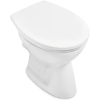 Villeroy & Boch Stand-Tiefspül-WC Villeroy & Boch NEWO, spülrandlos, Abgang waagerecht - 4659R001