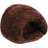 ITODA Hundehütte Haustier Schlafsack Bettchen für Hund Katze Welpe Hundehöhle Katzenhöhle Verdicktes Hundebett Weiches Katzenbett Schlafplatz für Zuhause Hundehaus Katzenhaus (Dunkelbraun)