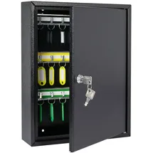 HMF Schlüsselschrank 42 Haken, 35 x 27 x 8 cm Schwarz