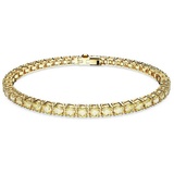 Swarovski Tennisarmband Matrix, 5648934, 5693927, 5648936, 5657665, 5648927, 5648930, 5657657, mit Swarovski® Zirkonia (synth) goldfarben|gelb XL