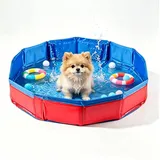 yotutun Faltbarer Hundepool, 50×10cm Planschbecken für Haustiere Hundebad Hunde Katzenpool Hundebadewanne Tragbare für Hund Haustierpool Schwimmbad für Kleine Hund Katze