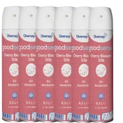 Diversey Good Sense Raumspray Cherry Blossom, Beerenduft 101106589 , 1 Karton = 6 Sprühdosen à 300 ml