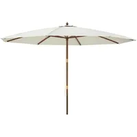 VidaXL Sonnenschirm mit Holzmast Sandfarben 400x273 cm