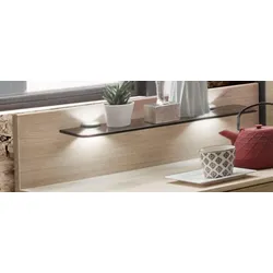 Schrankaufsatz WIEMANN "Brüssel", braun (steineiche), B:60cm, Möbelaufsätze, Bett-Zubehör, wahlweise mit Beleuchtung