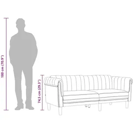 vidaXL Sofa Braun Kunstleder Wildleder-optik