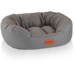 BedDog Tierbett Hundebett, Hundekissen, strapazierfähiges Alicante-Gewebe, Cordura grau