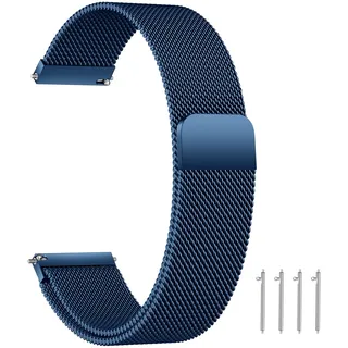 LYYLTX Edelstahl Mesh Uhrenarmband 18mm Metall Ersatz Armband Magnetverschluss Smartwatch Schnellverschluss Watch Uhren Ersatzband Für Damen Herren - 18mm