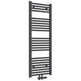 EMKE Heizkörper Bad 1200x400mm Badheizkörper Mittelanschluss Handtuchtrockner Handtuchwärmer Anthrazit - Emke