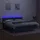 vidaXL Boxspringbett mit Matratze & LED Blau 180x200 cm Stoff