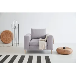 Loungesessel OTTO PRODUCTS "Finnja", silber (silberfarben), B:105cm H:83cm T:103cm, Luxus-Microfaser: aus recycleten Textilien (100% PES), Sessel, Lounge-Sessel, mit Recycling-Bezug