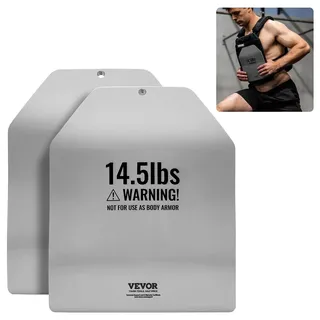 Vevor Gebogene Gewichtswestenplatten, 14,5 LB Paare, Gewichtsplatten aus Stahl, ergonomische Passform – WODs, für Krafttraining, Laufen, intensives Training