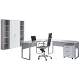 MID.YOU Büro Office Edition Set 3, Grau/Weiß
