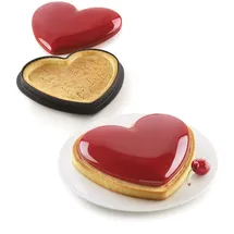 Silikomart - Kit Tarte Mon AMOUR Set bestehend aus Silikonform und thermoplastischem Ring, Silikon