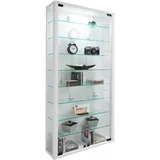 VCM Vitrine Lumo Maxi 59 x 113 x 18 cm Weiß
