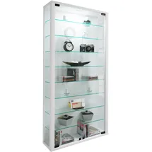 VCM Vitrine Lumo Maxi 59 x 113 x 18 cm Weiß