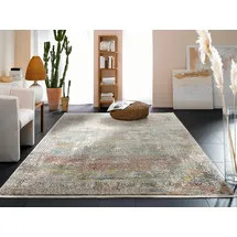 OCI DIE TEPPICHMARKE Teppich OCI DIE TEPPICHMARKE "BESTELLER CAVA", bunt (multi), B:240cm H:8mm L:300cm, Viskose, Teppiche, Teppich, Glanz Viskose, mit Fransen, Hoch Tief Struktur, Vintage, Wohnzimmer