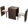 vidaXL Polyrattan Bistro Set 3-tlg. braun inkl. Auflagen 42881