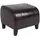Mendler Sitzhocker Emmen Leder + Kunstleder 37 x 45 x 47 cm Braun