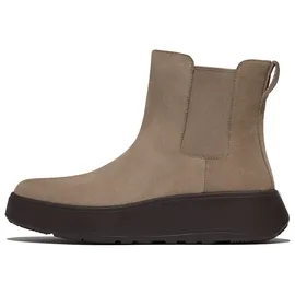 FitFlop F-Mode Suede Flatform, zweifarbig, elastisch, taupe, 36 EU