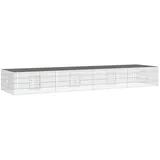 vidaXL Kaninchenkäfig 5 Paneele 541 x 109 x 54 cm silber