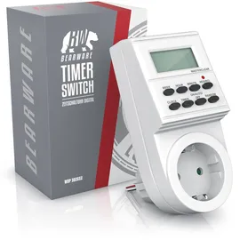 Bearware 2x Zeitschaltuhr mit 1,5 LCD-Display 8 konfigurierbare Schaltprogramme