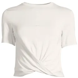 casall Delight Short Wrap Tee - Damen T-Shirt - Off White - 36