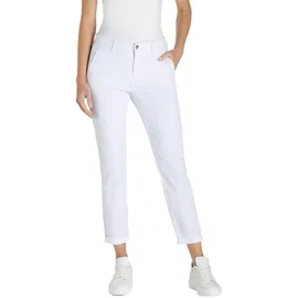 MAC Chino Turn Up aus Stretch Gabardine in Weiß-D40