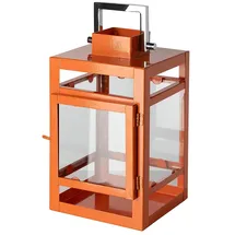 Fink Laterne KENIA Edelstahl/Glas/Eisen Orange
