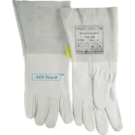 Weldas Schweißerhandschuhe Gr.L (9) natur Leder/Softouch EN 388,EN 12477,EN 1149-2 10PA