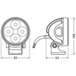 OSRAM Fernscheinwerfer LEDriving® Round VX80-WB geschraubt  LEDDL119-WD