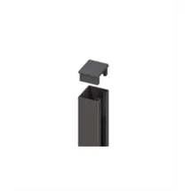 Traumgarten Gartentor U-Montageprofil 192 x 200 cm Grau/Aluminium