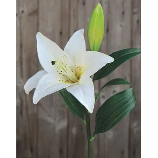 Künstliche Lilie, 45 cm, Real Touch, weiß