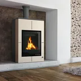 Aquaflam Vario Saporo Manual Wasserführender Kaminofen Creme 11/5 kW