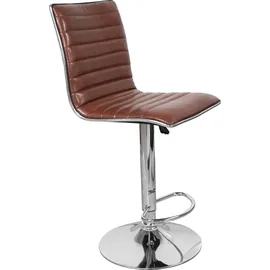 Kayoom Barstuhl Midnight 625 2er-Set, in Leder-Optik, höhenverstellbar, drehbar braun