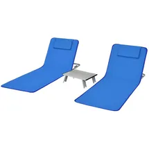 Costway Strandliege Set Klappbar Grün