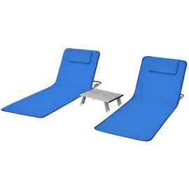Costway Strandliege Set Klappbar Grün