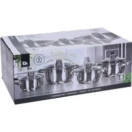 Excellent Houseware Kochtopfset Topf-Set 8-tlg. Kochtopf + Glasdeckel