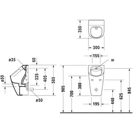 Duravit ME by Starck Absaugurinal (280930AA00)