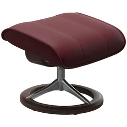 Fußhocker STRESSLESS "Admiral", rot (bordeaux batick), B:55cm H:41cm T:39cm, Leder BATICK: BATICK ist ein leicht korrigiertes, durchgefärbtes und genarbtes Möbelleder, bei dem die meisten Unebenheiten und Spuren in der Regel entfernt wurden., Hocker, mit Signature Base, Gestell Wenge