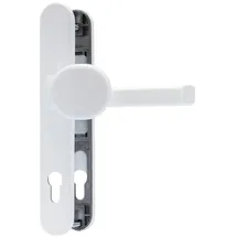 ABUS Türbeschlag SRG92N W - für Haustüren - mit Türklinke innen und Türknauf außen - für Türen mit schmalen Rahmen - Weiß