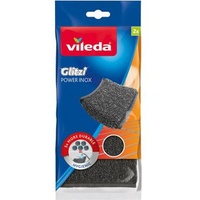 Vileda Glitzi Power Inox mit Scheuerseite, 2 Stück