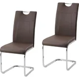 Hti-Living Esszimmerstuhl Braun Kunstleder Kelly C