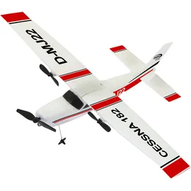 Jamara RC-Flugzeug Cessna 182 2,4GHz Gyro 2CH RtF rot (410190)